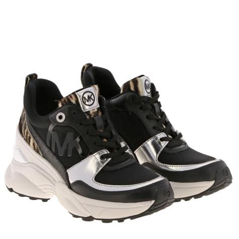 michael kors sneaker zwart leer|Michael Kors black designer sneakers.